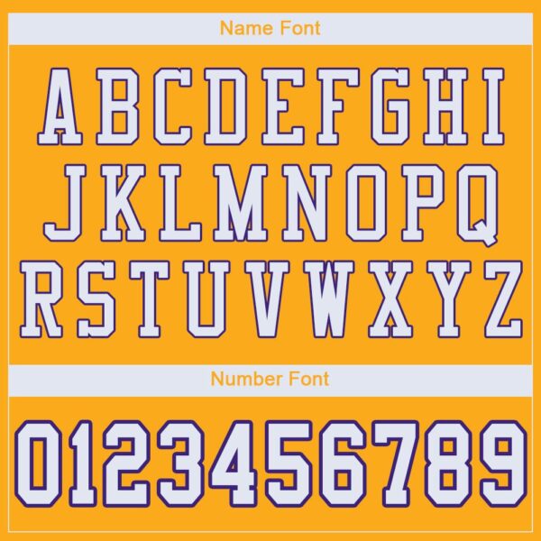 Custom Gold White-Purple Mesh Authentic Football Jersey