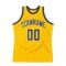 Custom Gold Navy-White Authentic Throwback Basketball Jersey