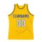 Custom Gold White-Navy Authentic Throwback Basketball Jersey