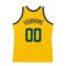 Custom Gold Hunter Green-Navy Authentic Throwback Basketball Jersey
