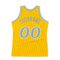 Custom Gold Light Blue-White Authentic Throwback Basketball Jersey