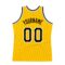 Custom Gold Black-White Authentic Throwback Basketball Jersey