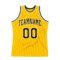 Custom Gold Black-White Authentic Throwback Basketball Jersey