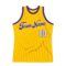 Custom Gold White-Purple Authentic Throwback Basketball Jersey