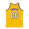 Custom Gold White-Purple Authentic Throwback Basketball Jersey