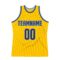 Custom Gold Navy-Light Blue Authentic Throwback Basketball Jersey