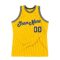 Custom Gold Black-White Authentic Throwback Basketball Jersey