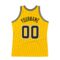 Custom Gold Black-White Authentic Throwback Basketball Jersey