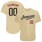 Custom Sand Black-Crimson Authentic Baseball Jersey