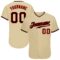 Custom Sand Black-Red Authentic Baseball Jersey