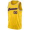 Custom Gold Black Pinstripe Purple-White Authentic Basketball Jersey