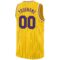 Custom Gold Black Pinstripe Purple-White Authentic Basketball Jersey
