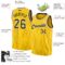 Custom Gold Black Pinstripe Black-White Authentic Basketball Jersey