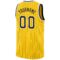 Custom Gold Black Pinstripe Black-White Authentic Basketball Jersey
