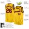 Custom Gold Black Pinstripe Maroon-Black Authentic Basketball Jersey
