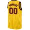 Custom Gold Black Pinstripe Maroon-Black Authentic Basketball Jersey