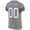 gray_0001-3 Custom Gray White-Black Mesh Authentic Football Jersey