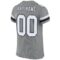 Custom Gray White-Black Mesh Authentic Football Jersey