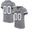 Custom Gray White-Black Mesh Authentic Football Jersey