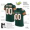 green_0004-1 Custom Green White-Orange Mesh Authentic Football Jersey