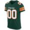 green_0004-2 Custom Green White-Orange Mesh Authentic Football Jersey
