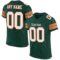 green_0004 Custom Green White-Orange Mesh Authentic Football Jersey