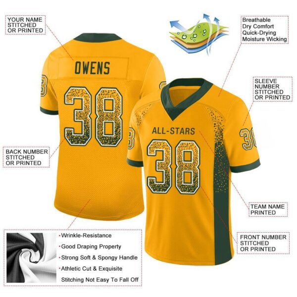 green_b_0028-1 Custom Gold Green-White Drift Fashion Football Jersey