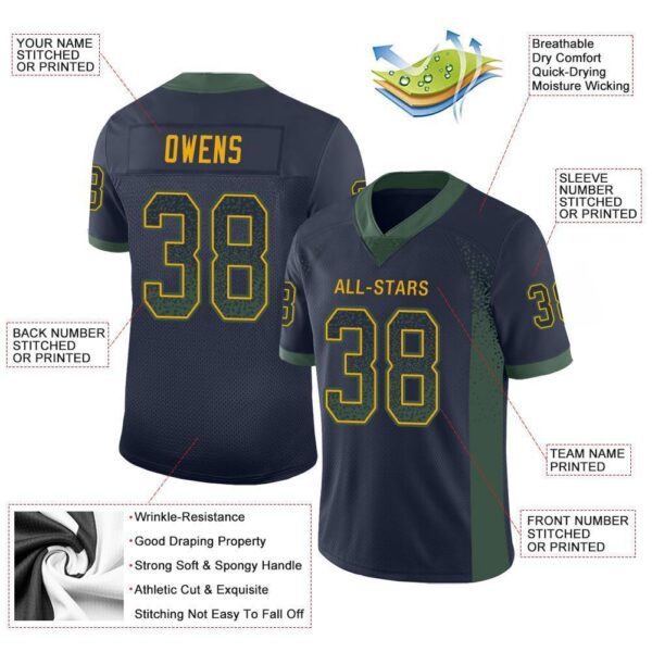 green_b_0032-1 Custom Navy Green-Gold Drift Fashion Football Jersey