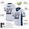 Custom White Navy-Red Drift Fashion Football Jersey