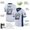 Custom White Navy-Red Drift Fashion Football Jersey
