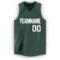 Custom Hunter Green White V-Neck Basketball Jersey