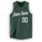 Custom Hunter Green White V-Neck Basketball Jersey