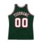 Custom Hunter Green White-Red Authentic Throwback Basketball Jersey