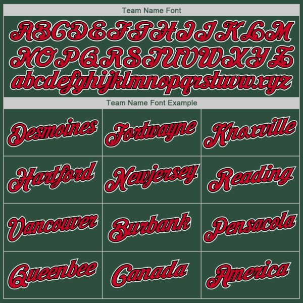 Custom Hunter Green Red-Black Authentic Throwback Basketball Jersey