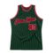 Custom Hunter Green Red-Black Authentic Throwback Basketball Jersey