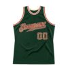 Custom Hunter Green Camo-Cream Authentic Throwback Basketball Jersey