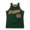 Custom Hunter Green Camo-Cream Authentic Throwback Basketball Jersey