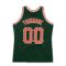 Custom Hunter Green Orange-White Authentic Throwback Basketball Jersey