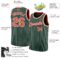 Custom Hunter Green White Pinstripe Orange-White Authentic Basketball Jersey
