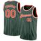 Custom Hunter Green White Pinstripe Orange-White Authentic Basketball Jersey