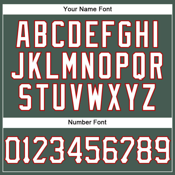 Custom Hunter Green White Pinstripe White-Red Authentic Basketball Jersey