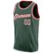 Custom Hunter Green White Pinstripe White-Red Authentic Basketball Jersey