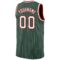 Custom Hunter Green White Pinstripe White-Red Authentic Basketball Jersey