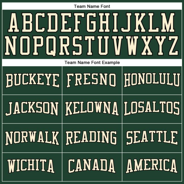 Custom Hunter Green Cream-Black Authentic Throwback Basketball Jersey