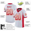 Custom White Scarlet-Gold Drift Fashion Football Jersey