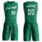 Custom Kelly Green White Round Neck Suit Basketball Jersey