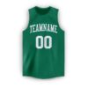 Custom Kelly Green White Round Neck Basketball Jersey