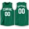 Custom Kelly Green White Round Neck Basketball Jersey