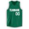 Custom Kelly Green White V-Neck Basketball Jersey