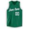 Custom Kelly Green White V-Neck Basketball Jersey